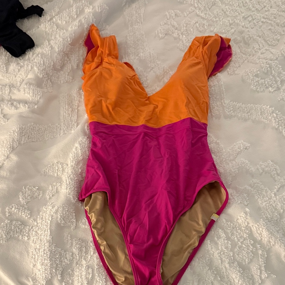 Summersalt Orange and Pink One Piece Swimsuit